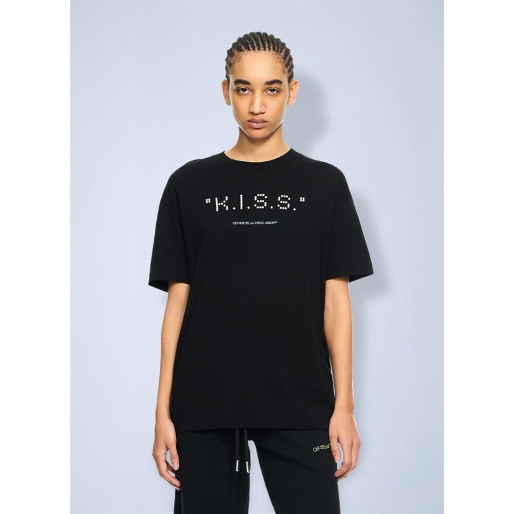 Off-White Women Kiss Quote T-Shirt